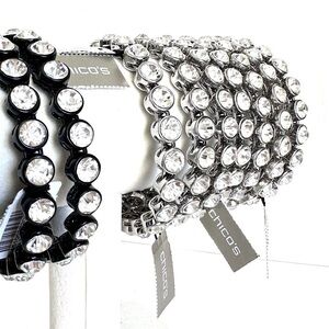 2 for $20! CHICO’s Magnetic Round Rhinestone Bangle  Bracelets NWT 💎⭐️SALE⭐️💎